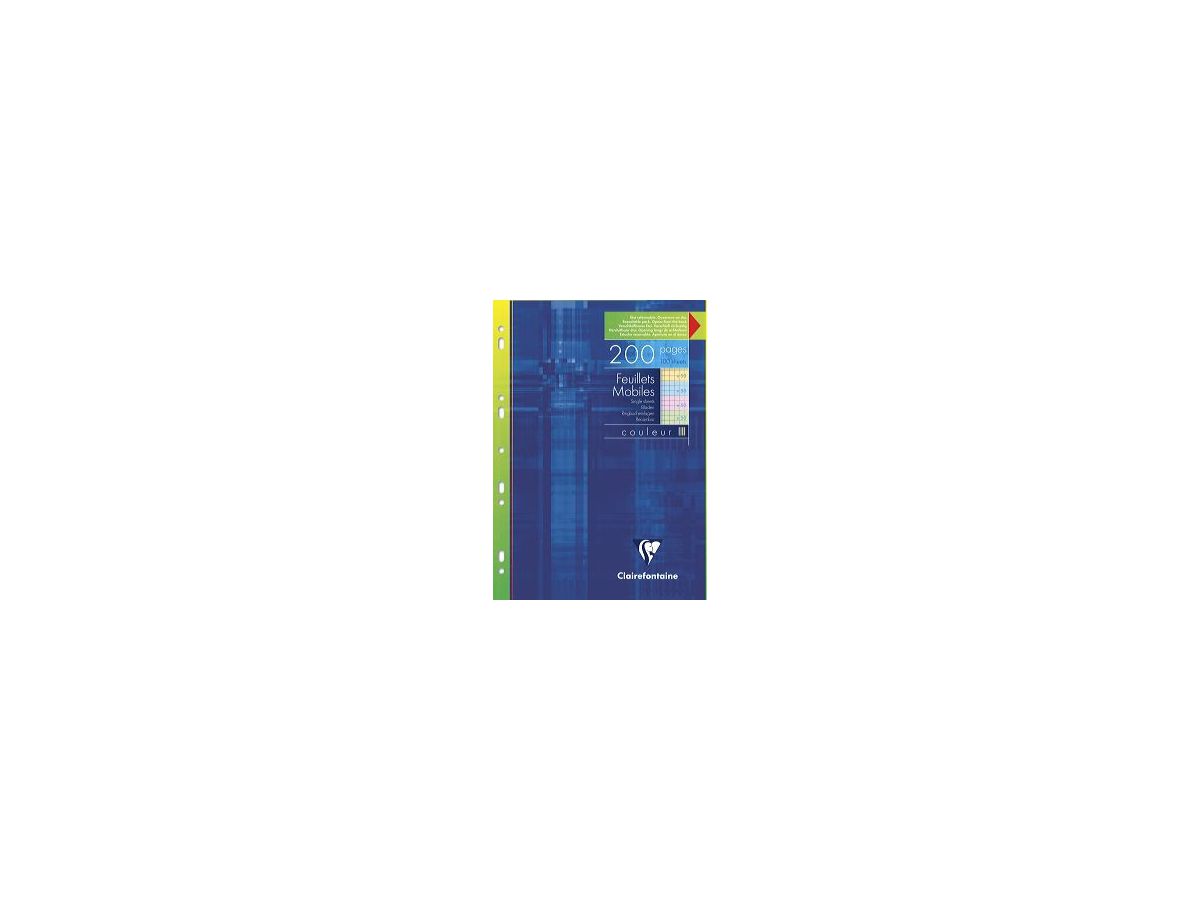 Clairefontaine Feuillets mobiles perforés couleur, A4 (EAN: 3329681751122)