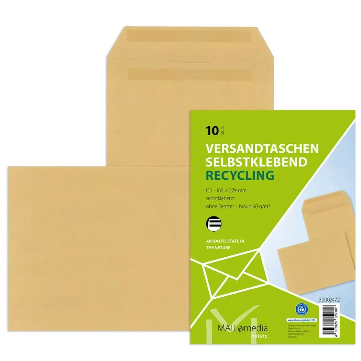 MAILmedia Versandtasche Natron braun, C4, ohne Fenster (EAN: 4003928389109)