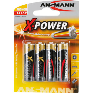 ANSMANN Alkaline Batterie "X-Power", Mignon AA, 4er Blister (EAN: 4013674003907)