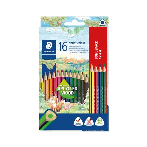 STAEDTLER Dreikant-Buntstift Noris colour, 12 + 4 Kartonetui (EAN: 4007817374771)