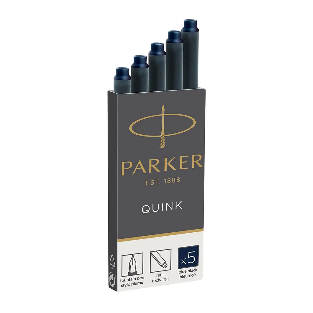 PARKER Großraum-Tintenpatronen QUINK, schwarz-blau (EAN: 3501179503851)