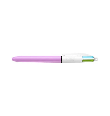 BIC Druckkugelschreiber 4 Colours Fun, rosa/weiß (EAN: 3086123458260)