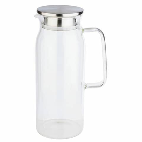 APS Glaskaraffe mit Deckel, 1,5 Liter, Glas/Edelstahl (EAN: 4004133107922)