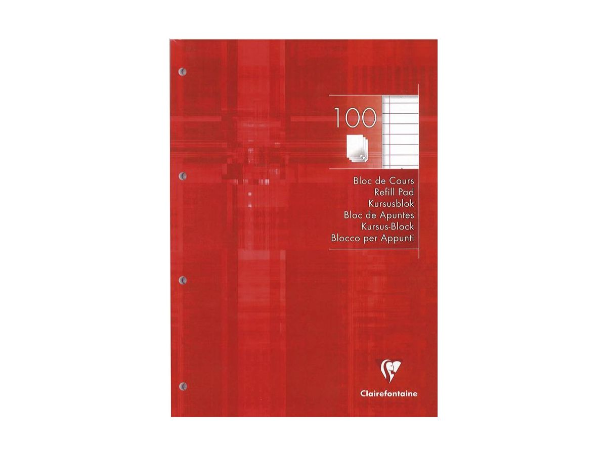 Clairefontaine Schulblock, DIN A4, liniert, 100 Blatt (EAN: 3329680058185)