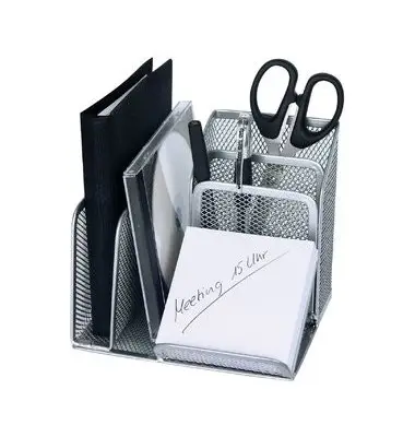 WEDO Utensilienständer Office, 4 Fächer, Drahtmetall, silber (EAN: 4003801792781)