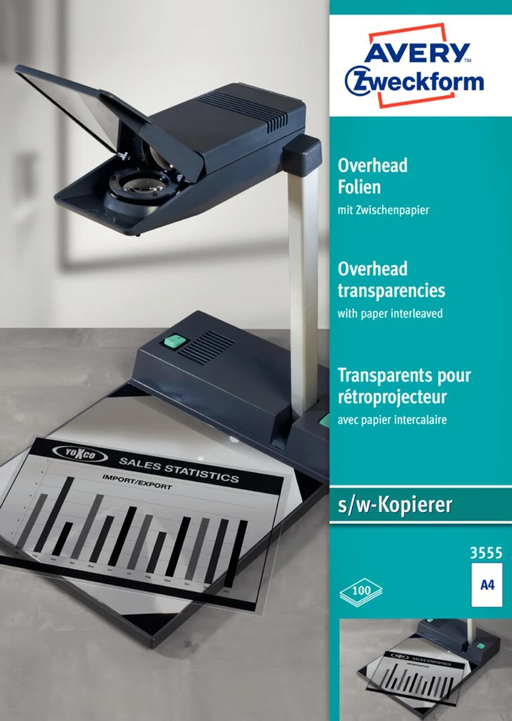 AVERY Zweckform OHP-Folien, A4, klar, unbeschichtet (EAN: 4004182035559)