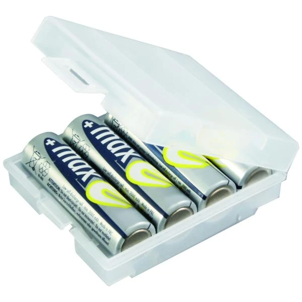 ANSMANN Akkubox 4-fach, Aufbewahrungsbox aus Poly-Propylen (EAN: 4013674407408)