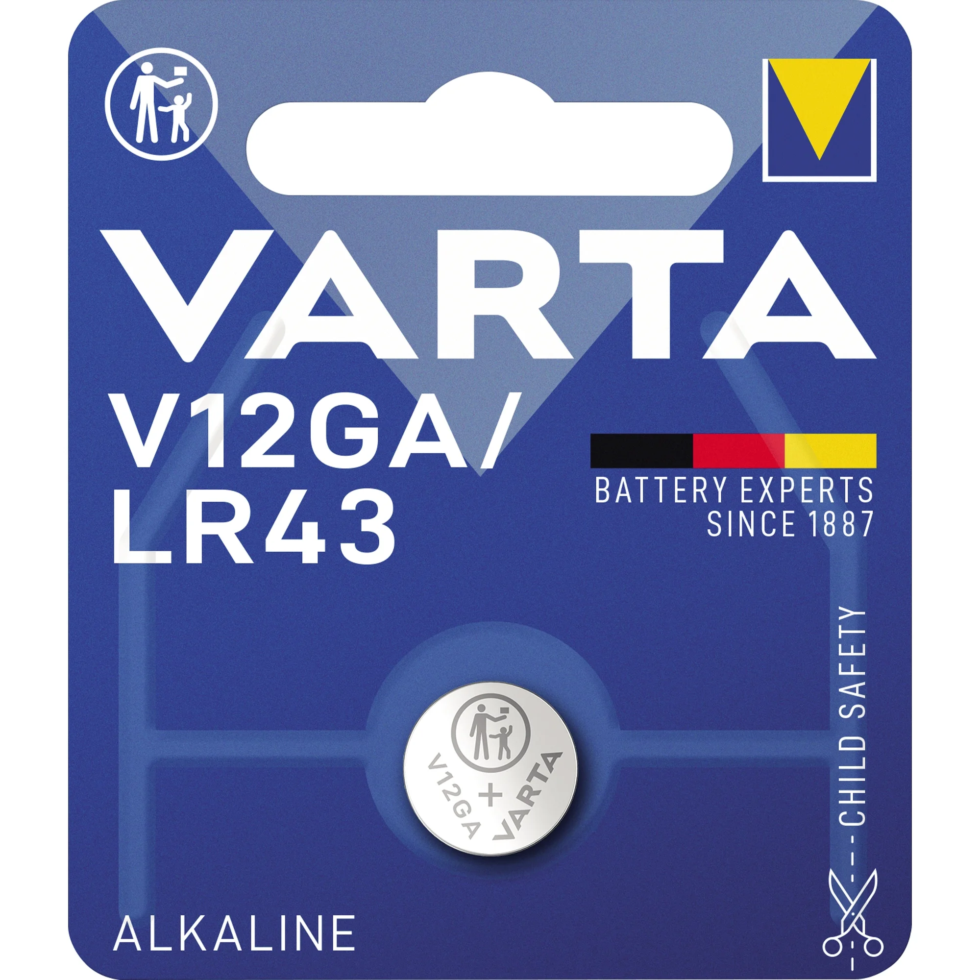 VARTA Alkaline Knopfzelle "Electronics", V12GA (LR43) (EAN: 4008496273676)