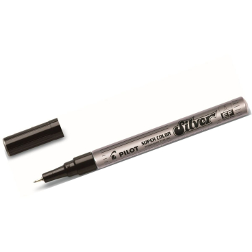 PILOT Permanent-Marker SUPER COLOR,extra feine Spitze,silber (EAN: 4902505087950)