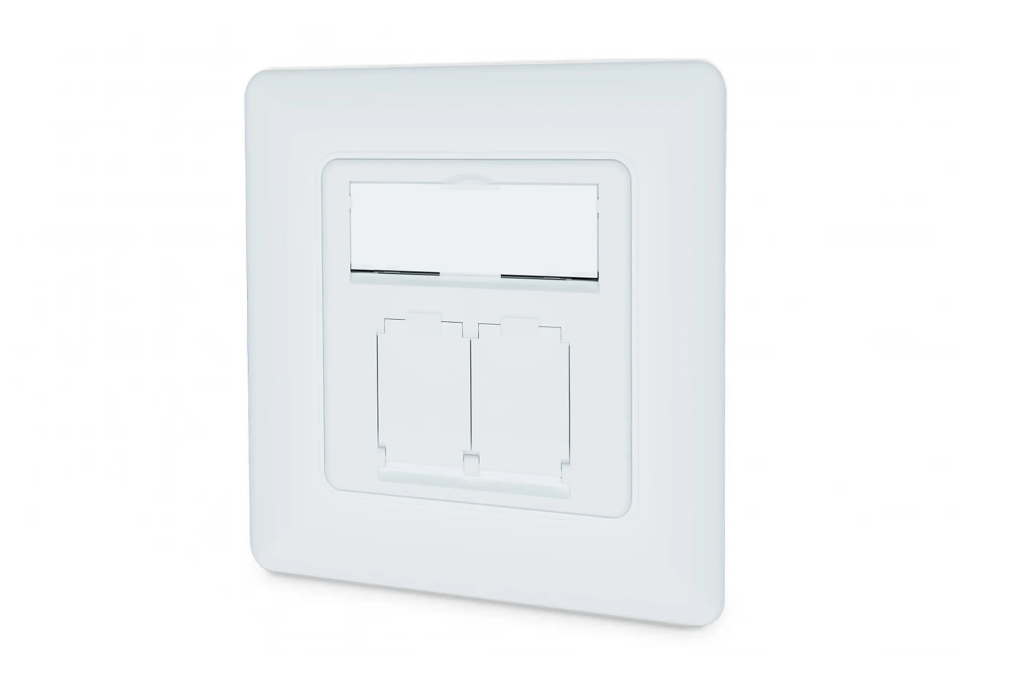 DIGITUS Unterputzdose Kat. 6A, Klasse EA, 2x RJ45, reinweiß, weiß RAL9003 (EAN: 4016032485735)