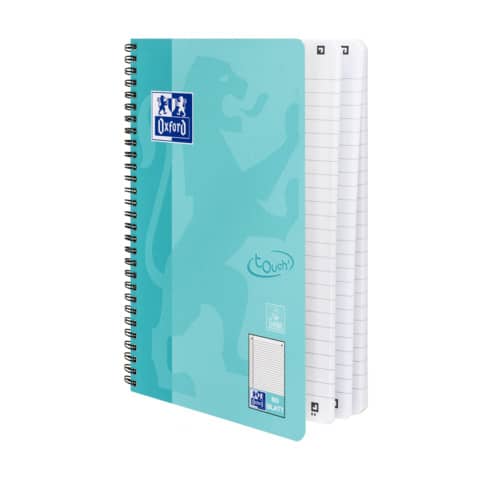 Oxford Collegeblock Touch, B5, liniert, 80 Blatt, aqua (EAN: 4006140021079)