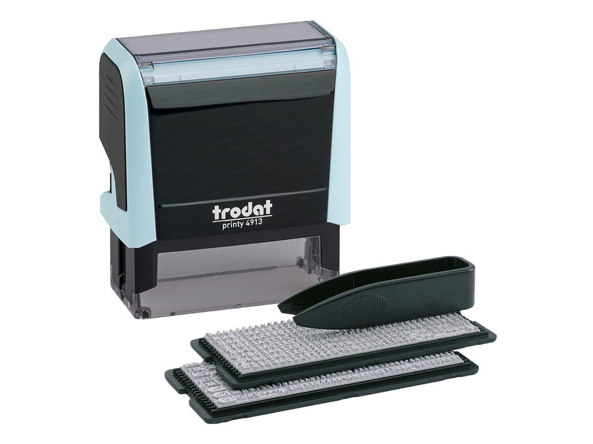 trodat Textstempel-Set Printy 4913 Typomatic, pastell-blau (EAN: 9010035808619)