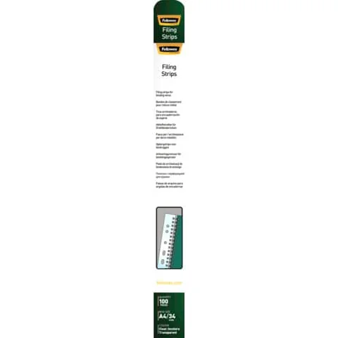 Fellowes Abheftstreifen für Drahtbindung, transparent (EAN: 0043859641567)