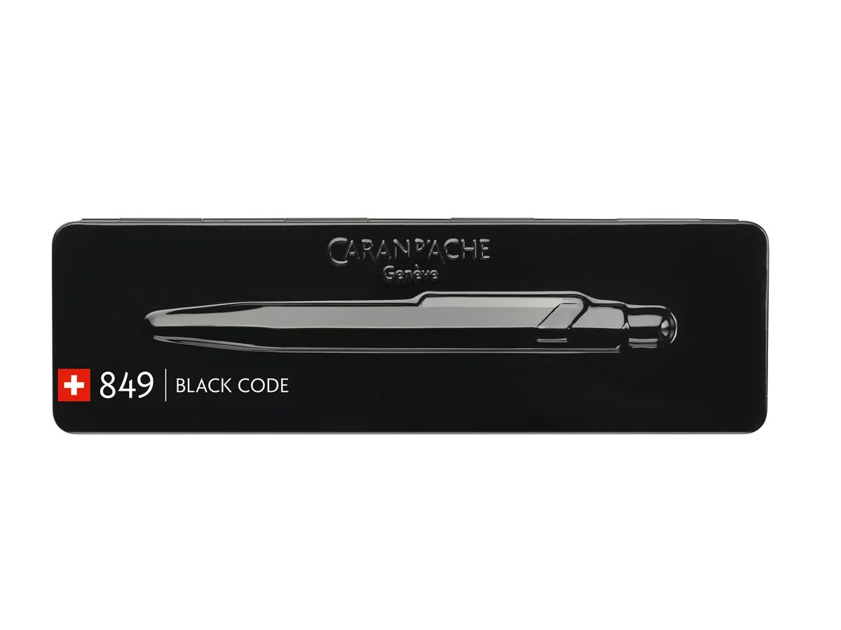 CARAN D'ACHE Druckkugelschreiber 849 BLACK CODE, schwarz (EAN: 7630002342612)
