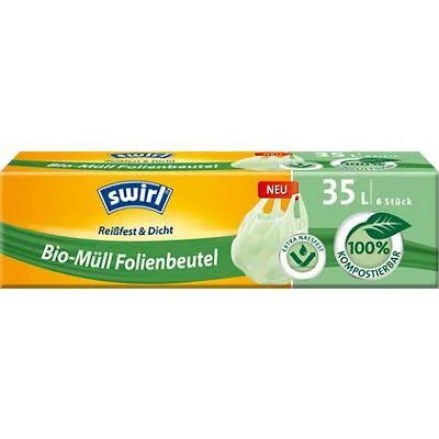 swirl Bio-Mülleimerbeutel, grün, 35 Liter (EAN: 4006508206940)