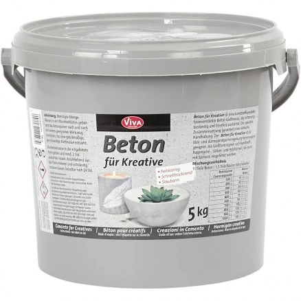ViVA DECOR Gieß-Beton, feinkörnig, 5,0 kg Eimer (EAN: 4042972115234)