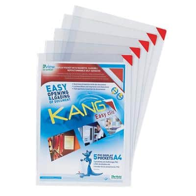 djois by tarifold Magnet-Tasche KANG Easy clic, DIN A4, rot (EAN: 3377991947704)