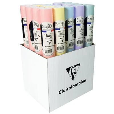 Clairefontaine Geschenkpapier "Tiny Rolls Pastell", grün, blau, violett, gelb und rosa (EAN: 3329680958010)