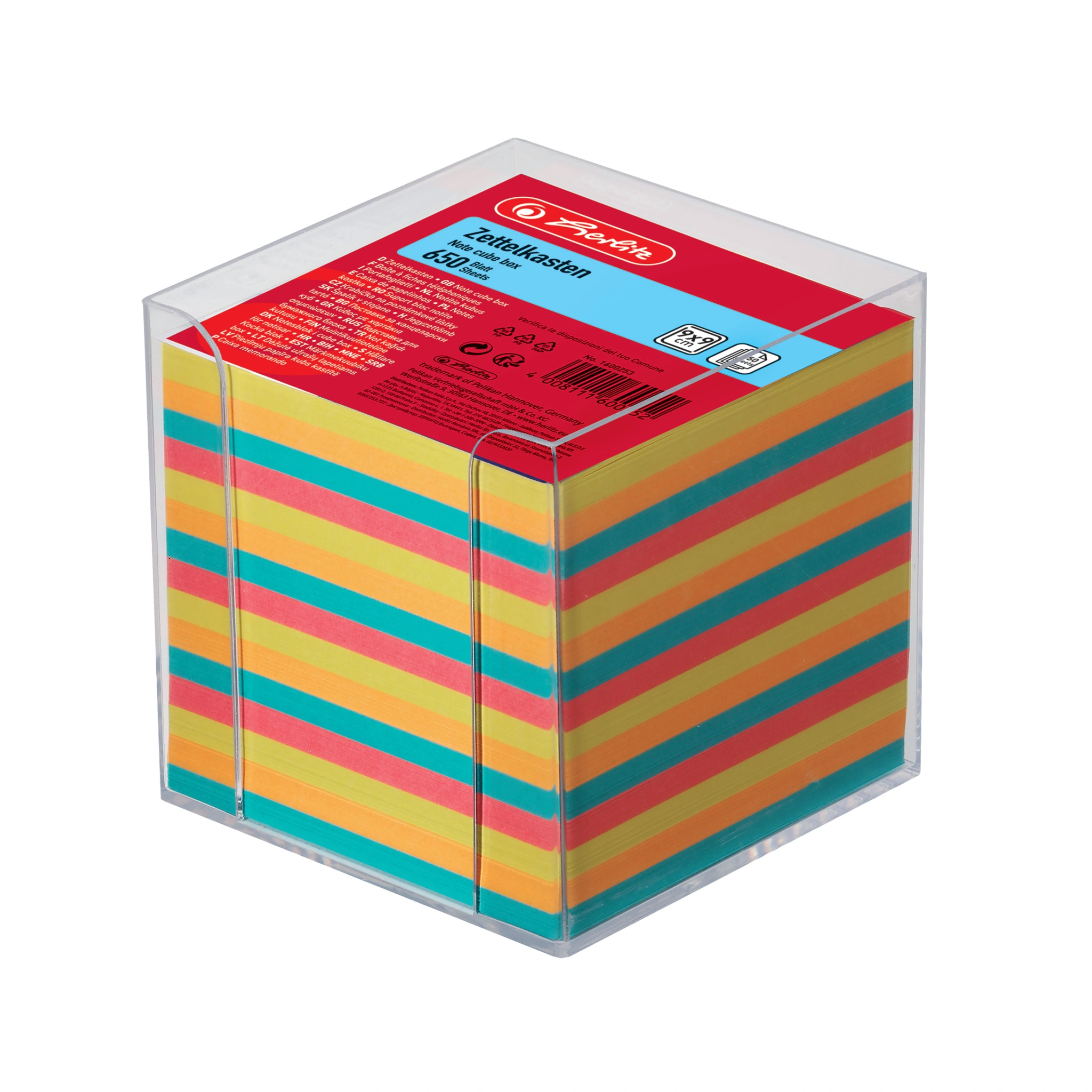 herlitz Zettelbox, Kunststoff, 90 x 90 mm, glasklar (EAN: 4008111600252)