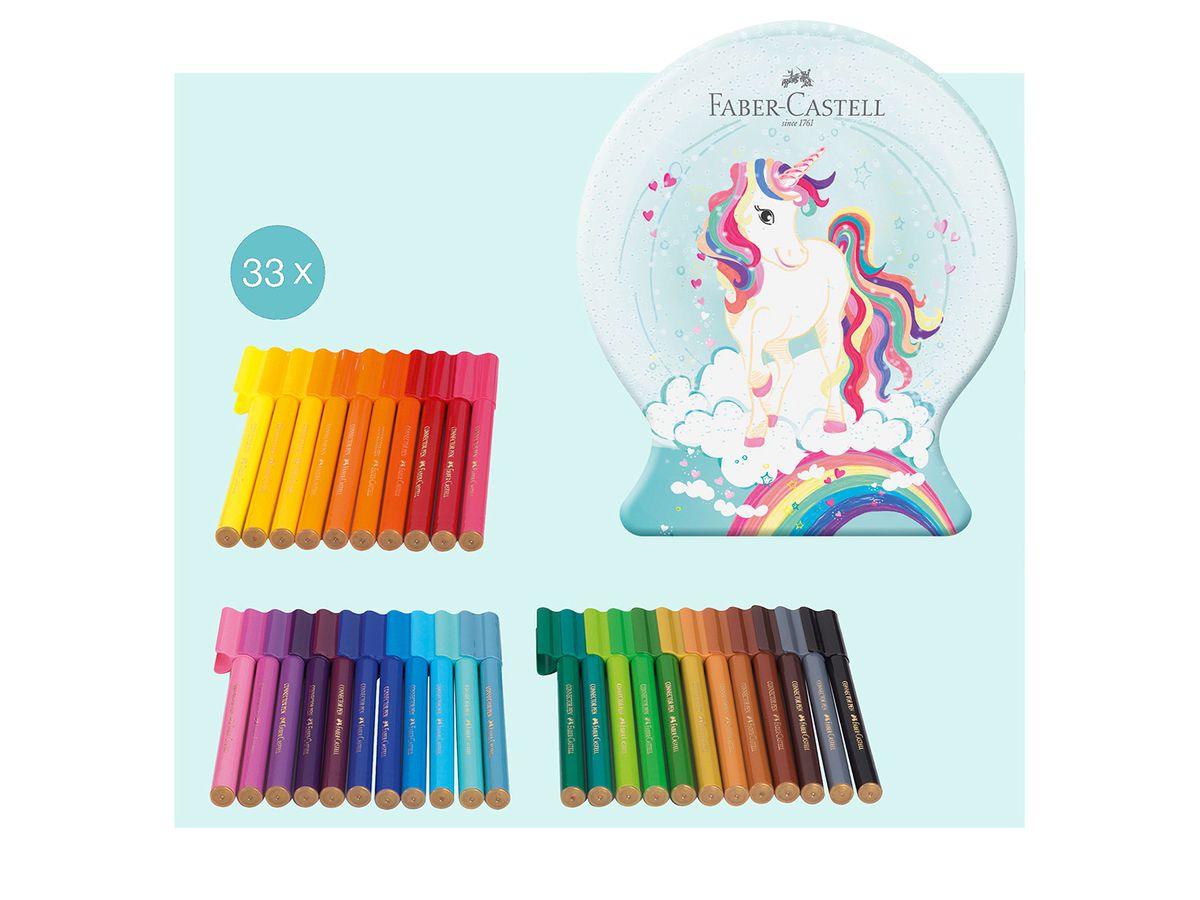 FABER-CASTELL Fasermaler CONNECTOR PEN, 33er Schneekugel (EAN: 4005401555445)