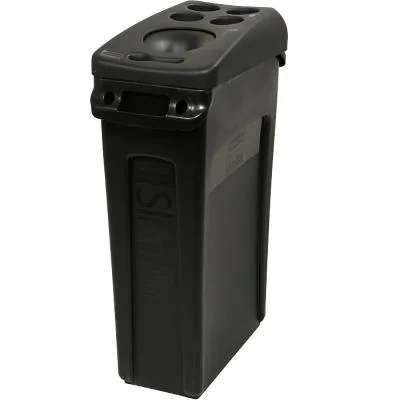 Rubbermaid Abfallbehälter Slim Jim mit Lüftungskanälen, schwarz (EAN: 0086876186352)