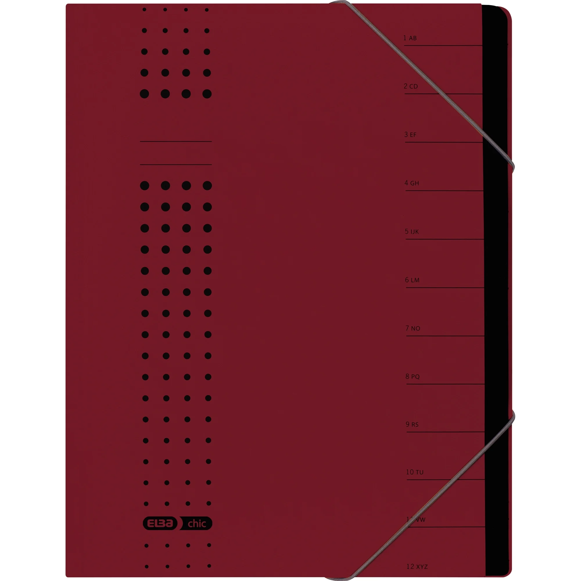 ELBA chic-Ordnungsmappe, Karton, A4, Fächer 1-7, bordeaux (EAN: 4002030047723)