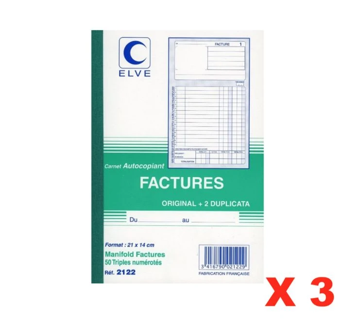 ELVE Manifold "Factures", 210 x 148 mm, tripli (EAN: 3416790021229)
