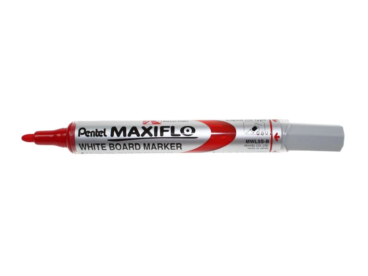 Pentel Whiteboard-Marker MAXIFLO MWL5S, rot (EAN: 3474377910724)