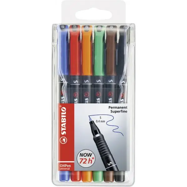 STABILO Permanent-Marker OHPen universal, permanent 4er Etui (EAN: 4006381115049)