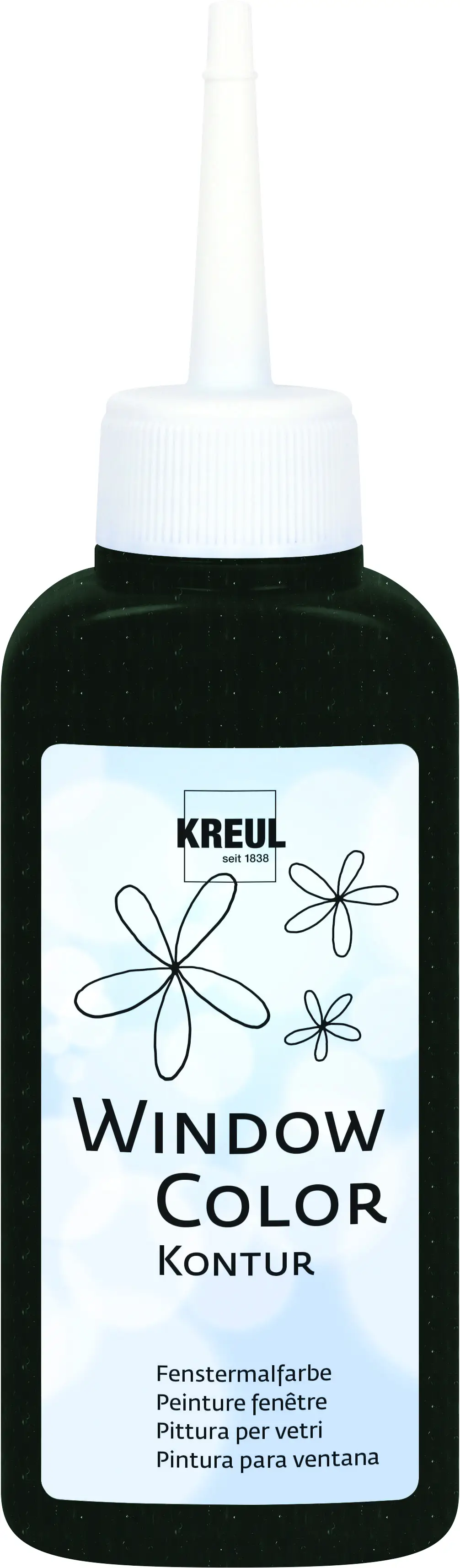 KREUL Window Color Konturenfarbe, schwarz, 80 ml (EAN: 4000798427740)