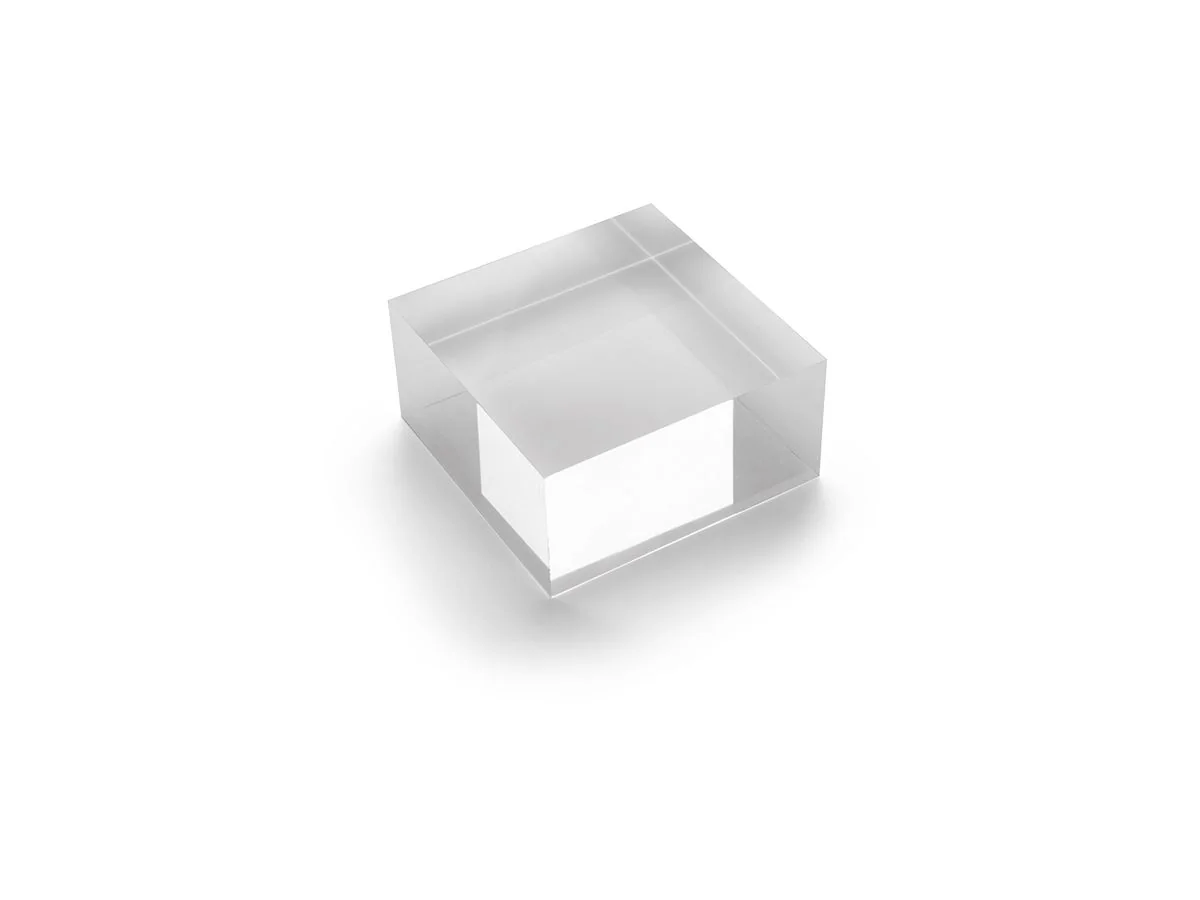 deflecto Acryl-Block, transparent, 100 x 100 x 50 mm (EAN: 5055425953788)