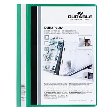 DURABLE Schnellhefter DURAPLUS, DIN A4, grün, überbreit (EAN: 4005546267944)