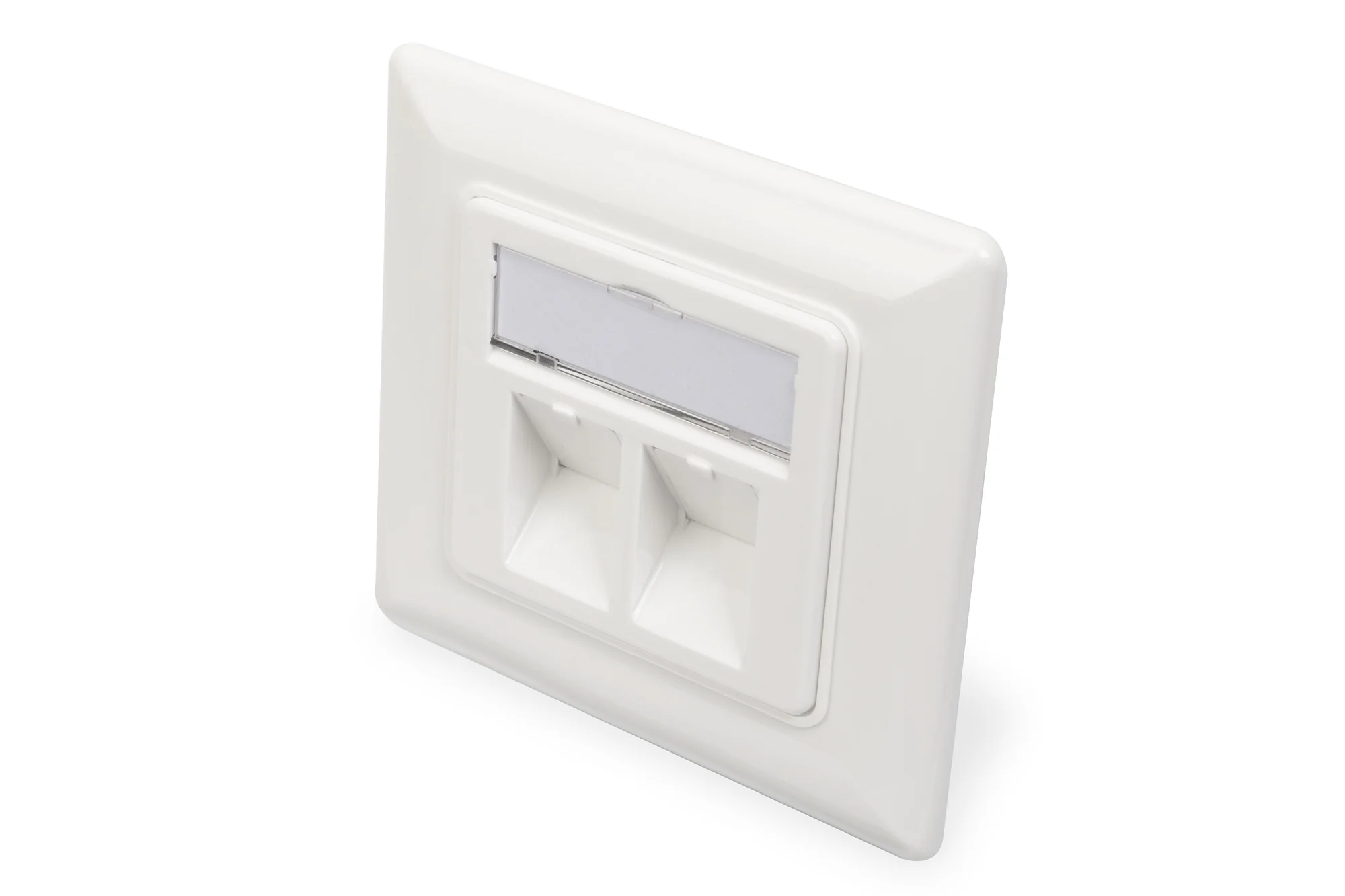 DIGITUS Leerdose für Keystone Module, 2-fach, reinweiß, reinweiß (RAL9010) (EAN: 4016032306160)