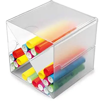 deflecto Organisationsbox Cube, 4 Fächer, glasklar (EAN: 0079916023762)