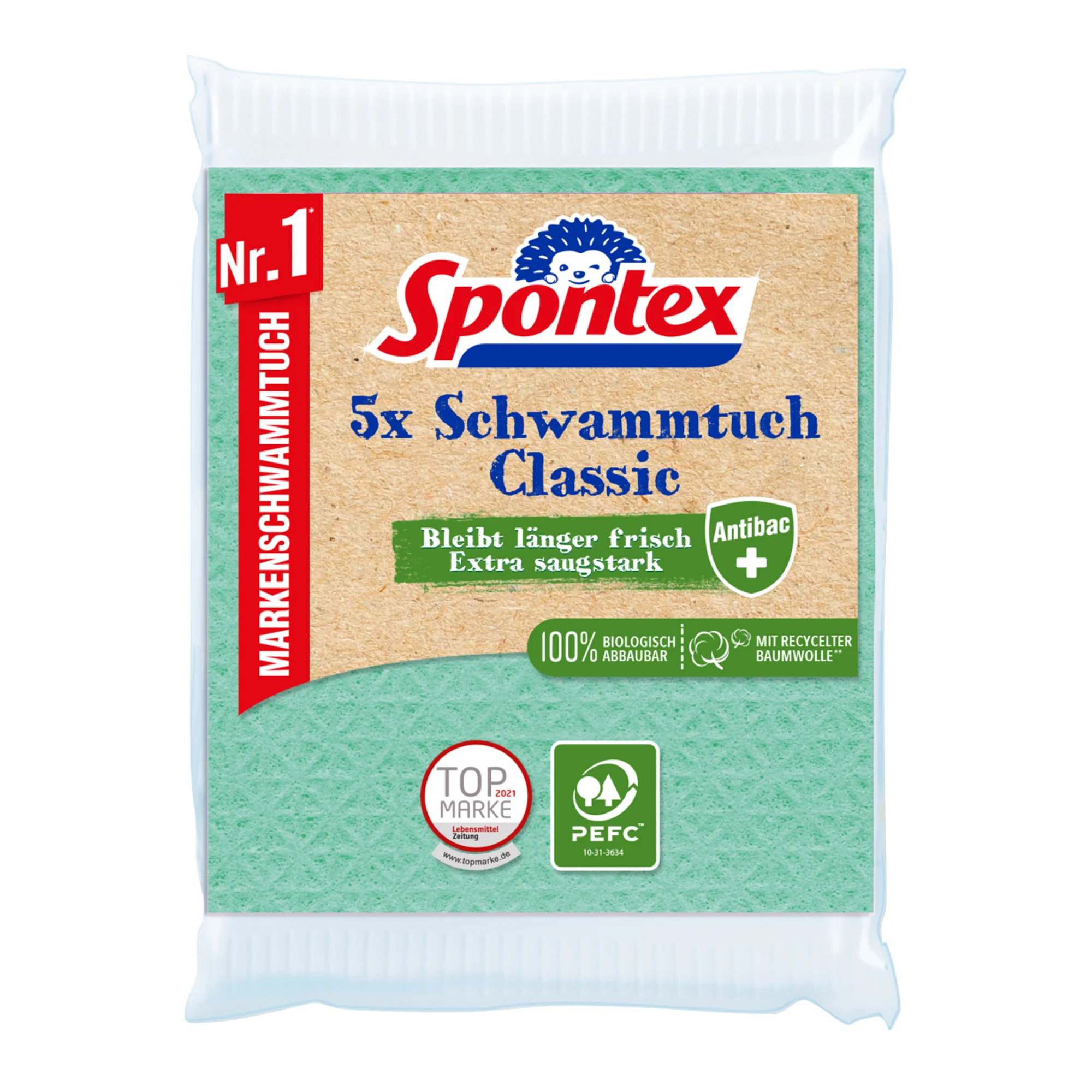 Spontex Schwammtuch Classic, 5er Pack (EAN: 3384122002164)