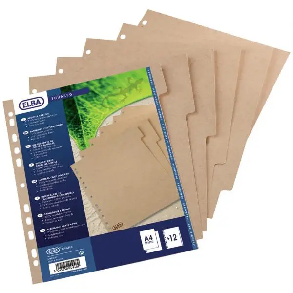 Oxford Karton-Register TOUAREG, blanko, DIN A4, 6-teilig (EAN: 3045050160981)