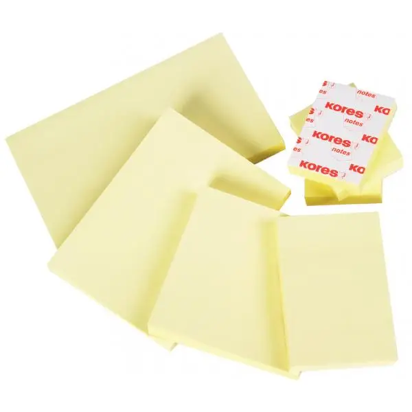 Kores Haftnotizen "notes", 50 x 75 mm, blanko, gelb (EAN: 9023800460578)