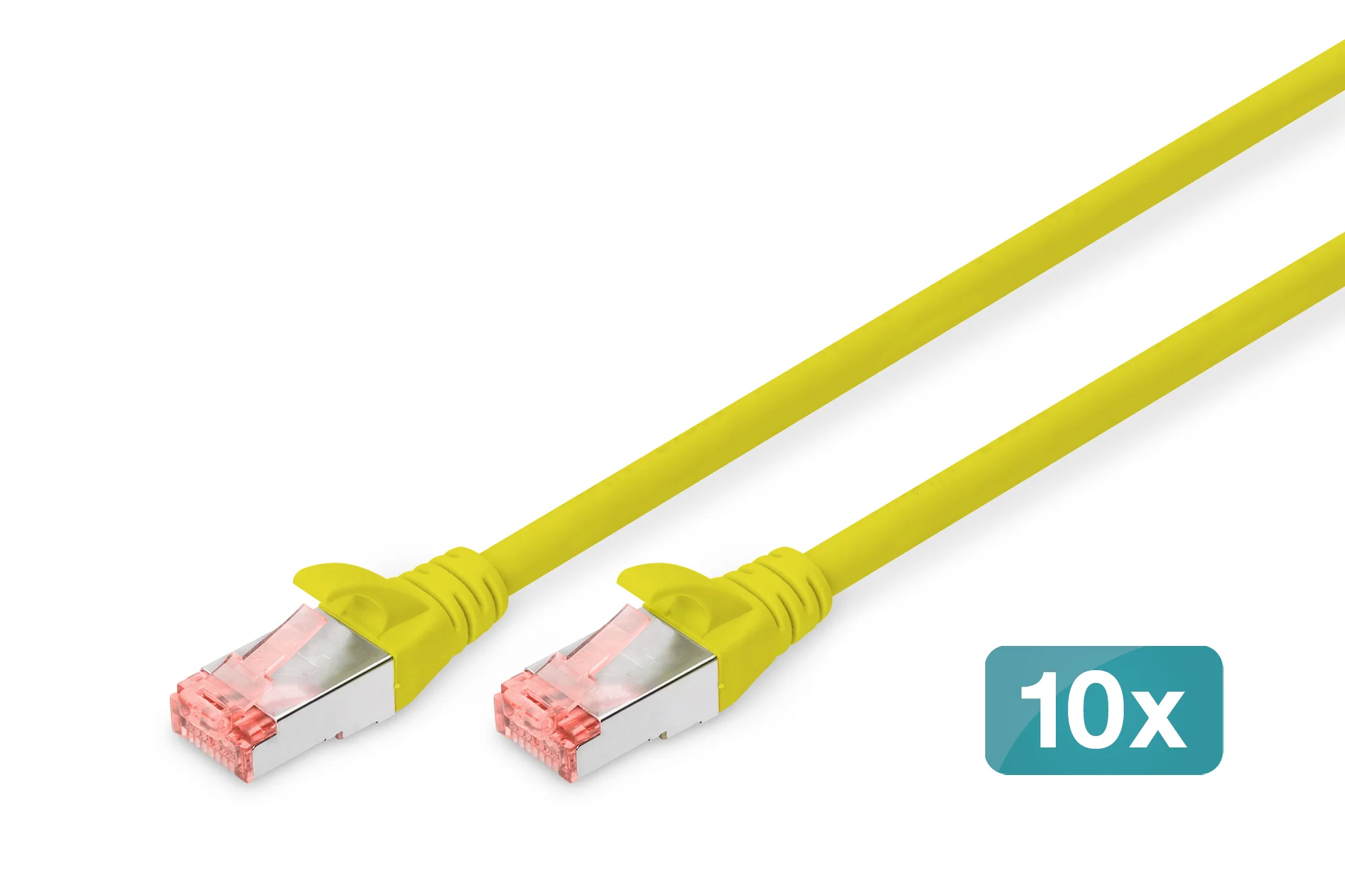 DIGITUS Patchkabel Kat. 6, S/FTP, 0,5 m, gelb, Set (EAN: 4016032441571)