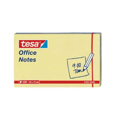 tesa Office Notes Haftnotizen, 125 x 75 mm, gelb (EAN: 4042448812544)