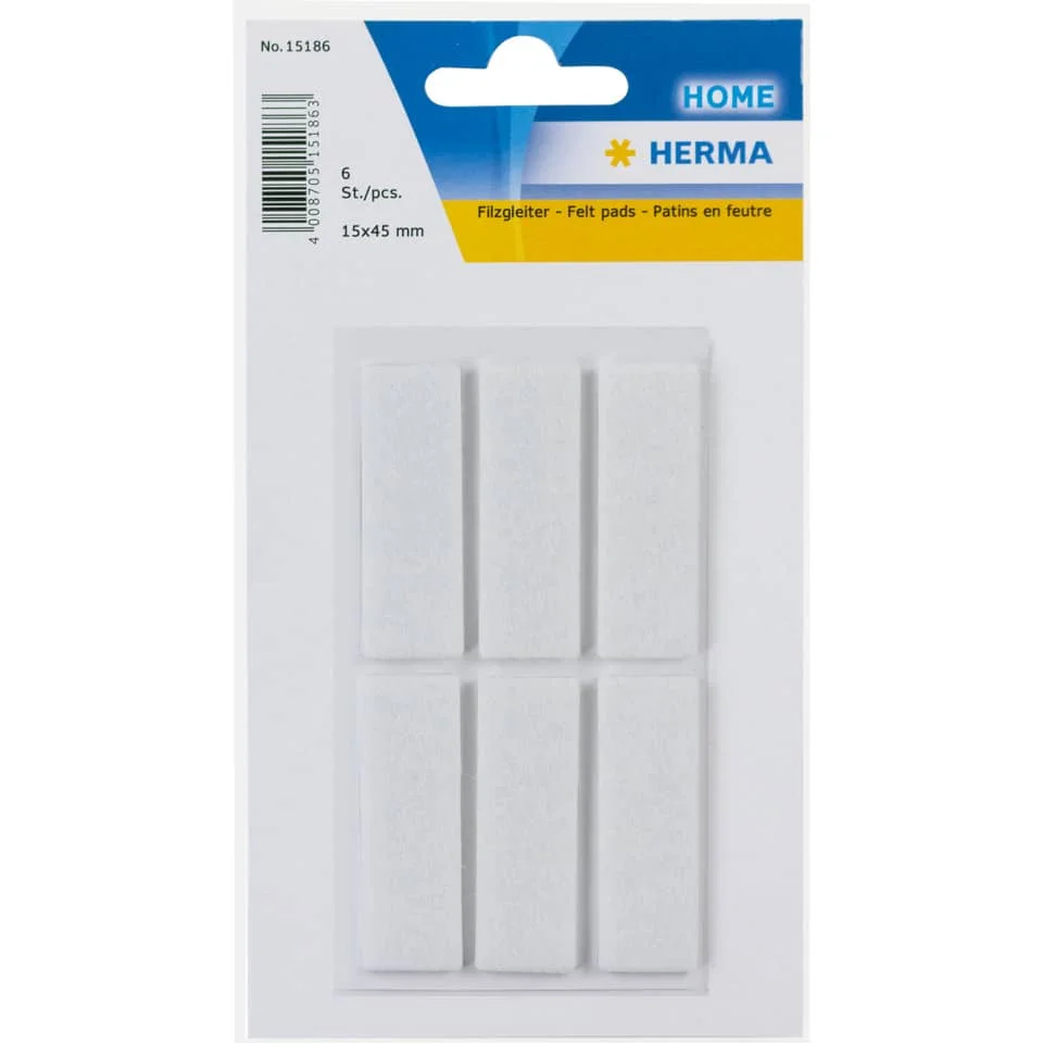 HERMA HOME Filzgleiter, 15 x 45 mm, weiß (EAN: 4008705151863)