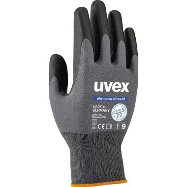 uvex Arbeitshandschuh phynomic allround, Gr. 10, grau/schwarz (EAN: 4048612044490)