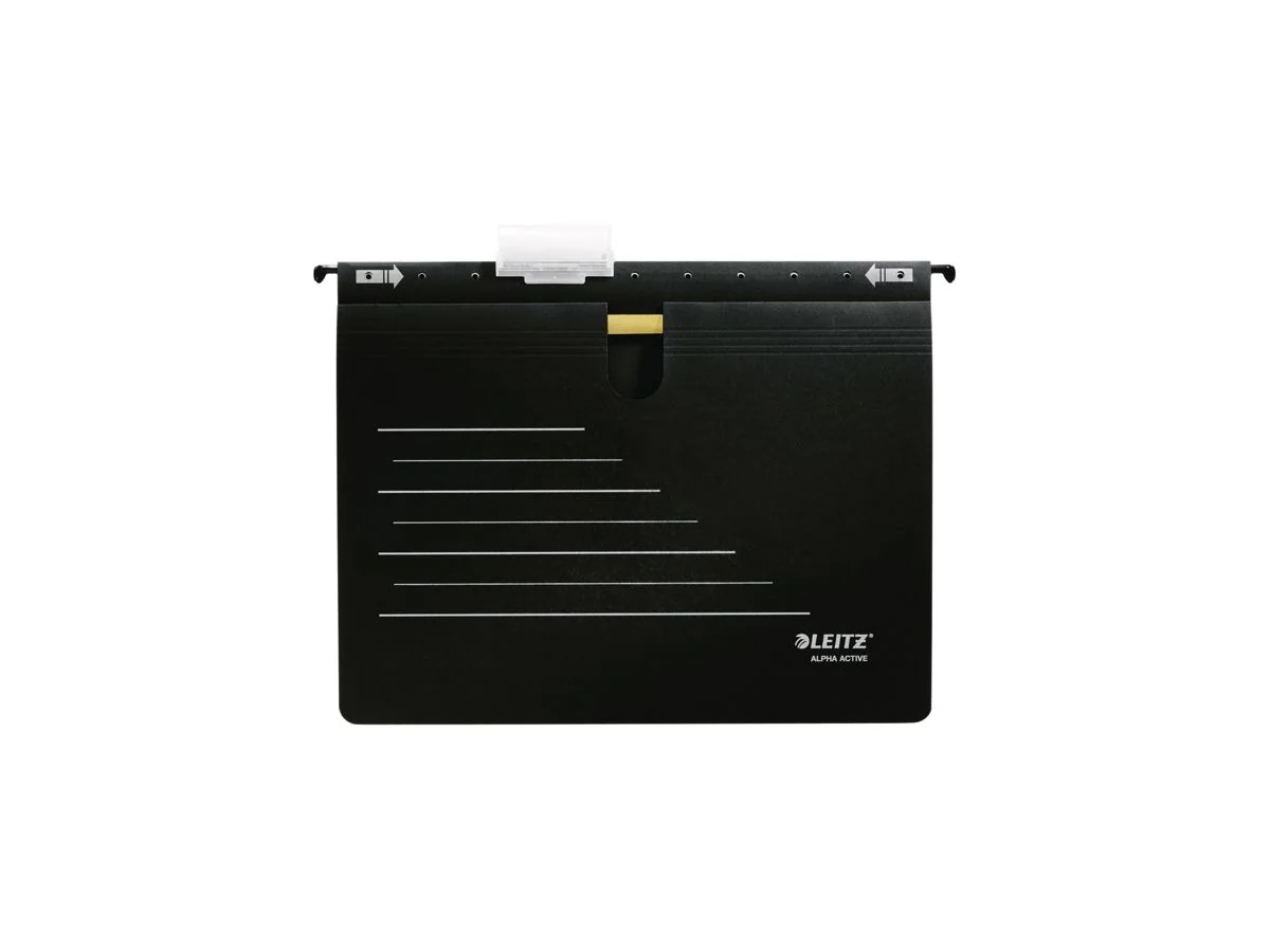 LEITZ ALPHA Active Hängehefter, A4, kaufmännische Heftung, schwarz (EAN: 4002432392049)