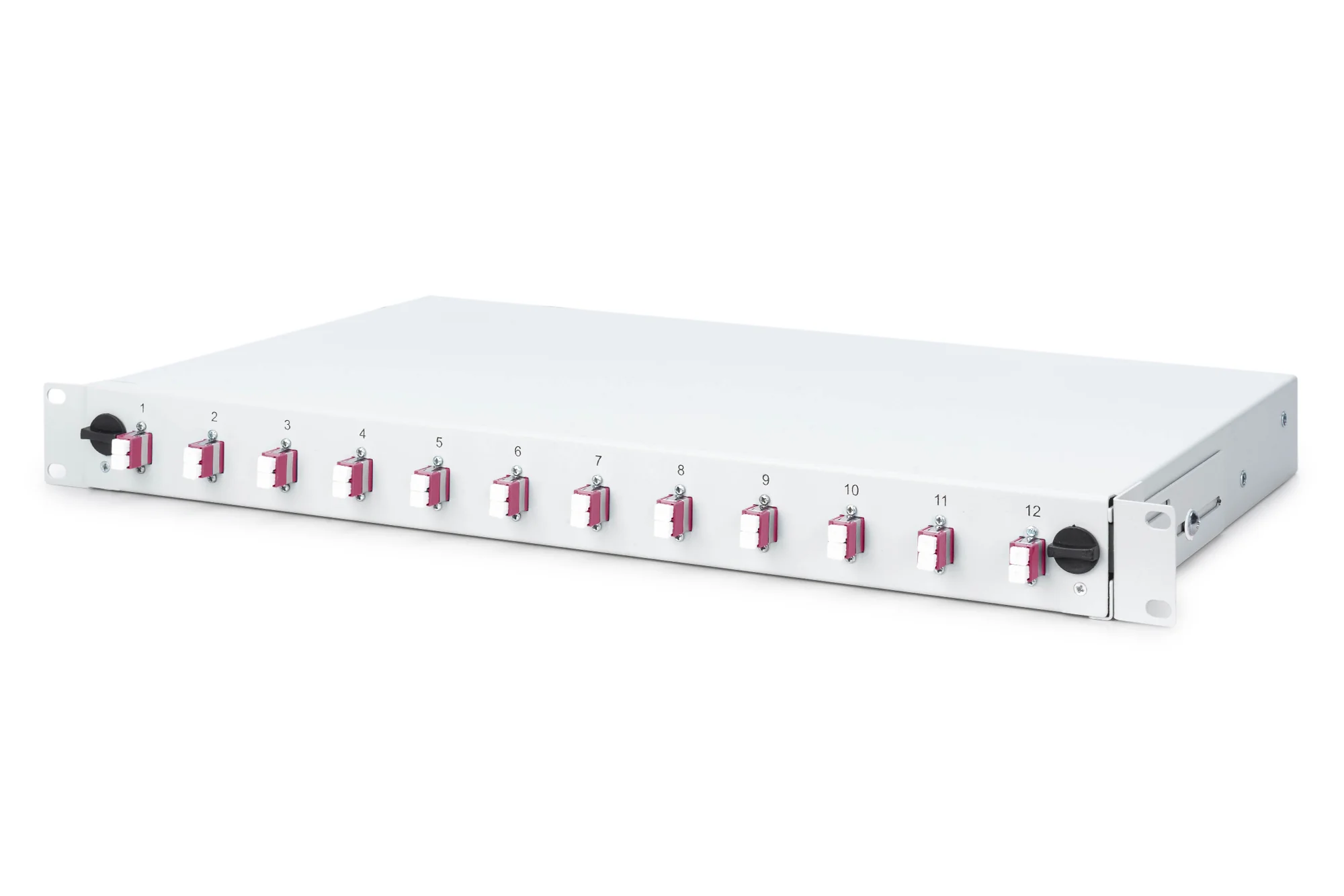 DIGITUS 19" Glasfaser LWL Spleißbox, OM4, bestückt, 12 x LC (EAN: 4016032320746)