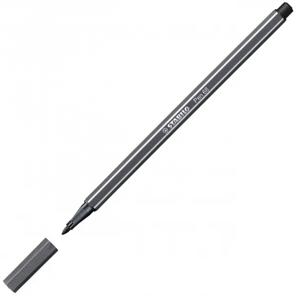 STABILO Fasermaler Pen 68, schwarzgrau (EAN: 4006381333559)
