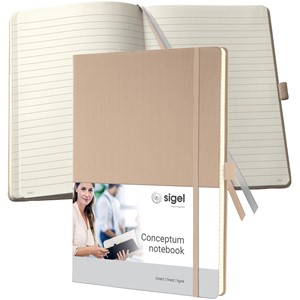 sigel Notizbuch Conceptum, DIN A4, liniert, beige (EAN: 4004360804199)