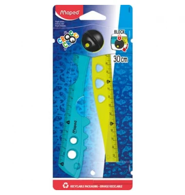 Maped Klapplineal CROC CROC, 150 / 300 mm, Kunststoff, grün/gelb (EAN: 3154142820303)