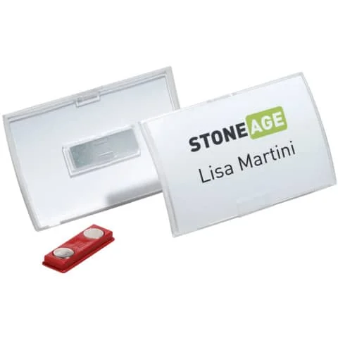 DURABLE Namensschild Click Fold, mit Magnet, 90 x 54 mm, transparent (EAN: 4005546803067)