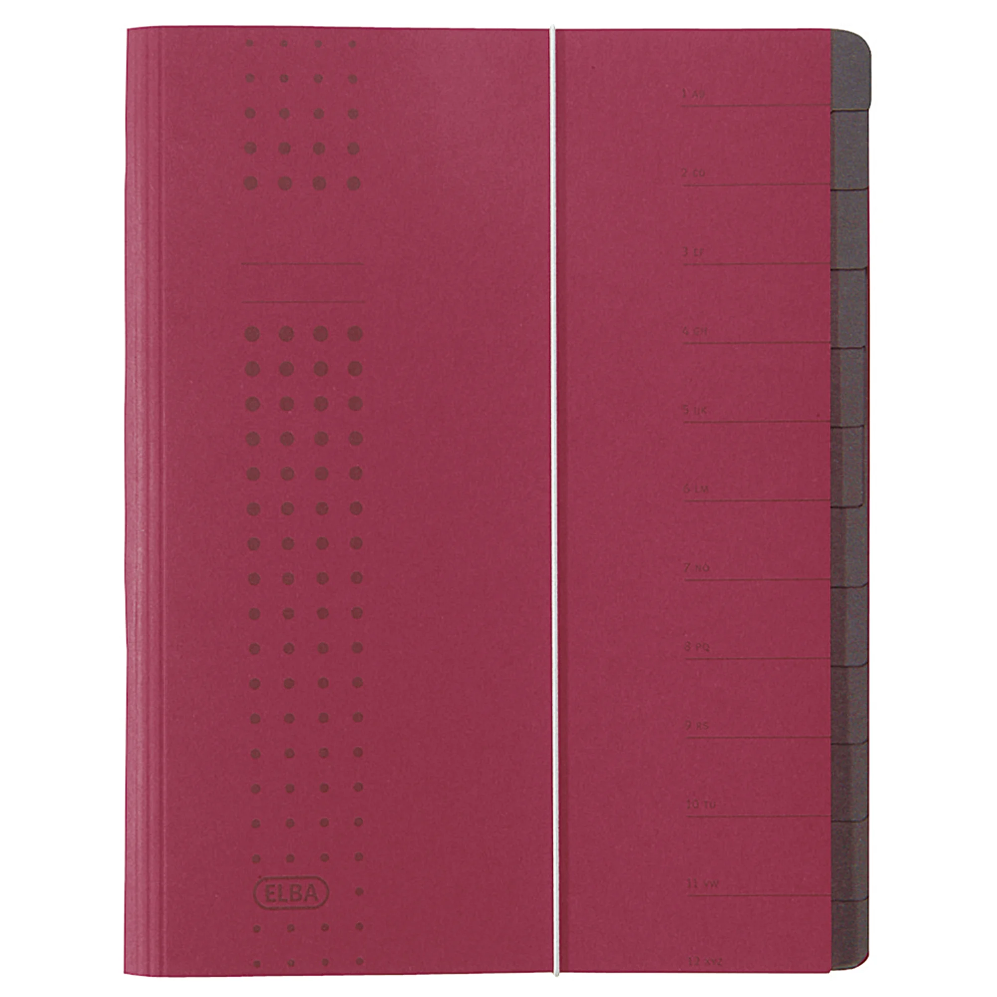 ELBA chic-Ordnungsmappe, A4 bordeaux, Fächer 1-12, Karton (EAN: 4002030047754)