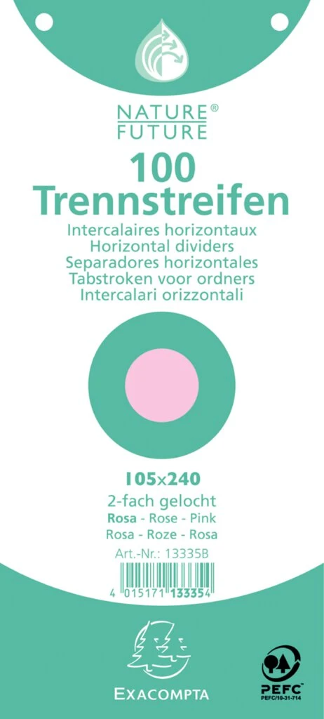 EXACOMPTA Trennstreifen Premium, 105 x 240 mm, rosa (EAN: 4015171133354)