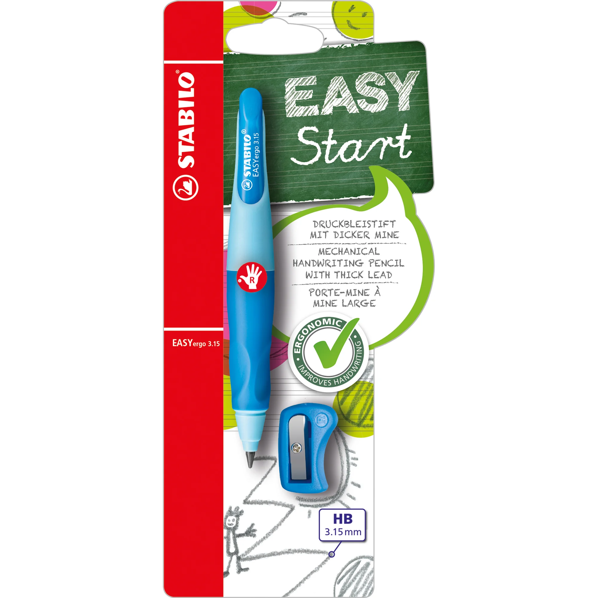 STABILO Schreiblernbleistift EASYergo 3.15, blau (EAN: 4006381468732)